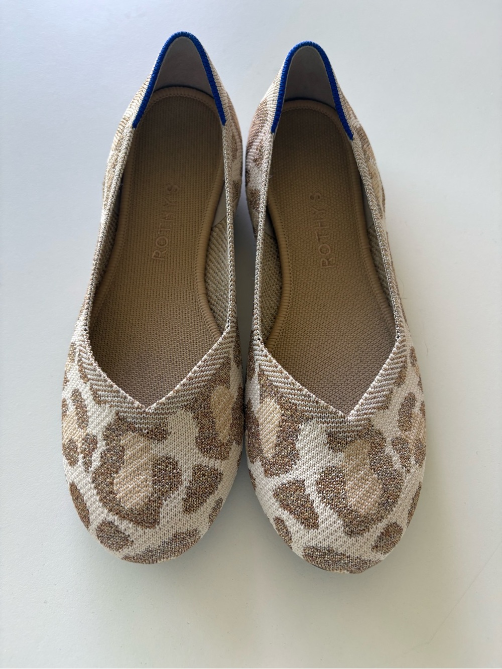 Rothy’s Shimmer Desert Cat Women’s Ballet Flats in Beige Gold Size 8.5 - Picture 11 of 11